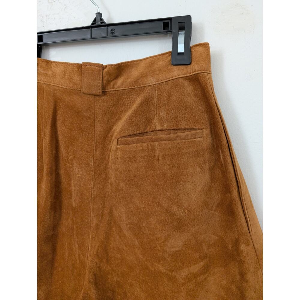 Bushwacker USA Vintage Suede Nubuck Leather High Waisted Shorts - Picture 6 of 13